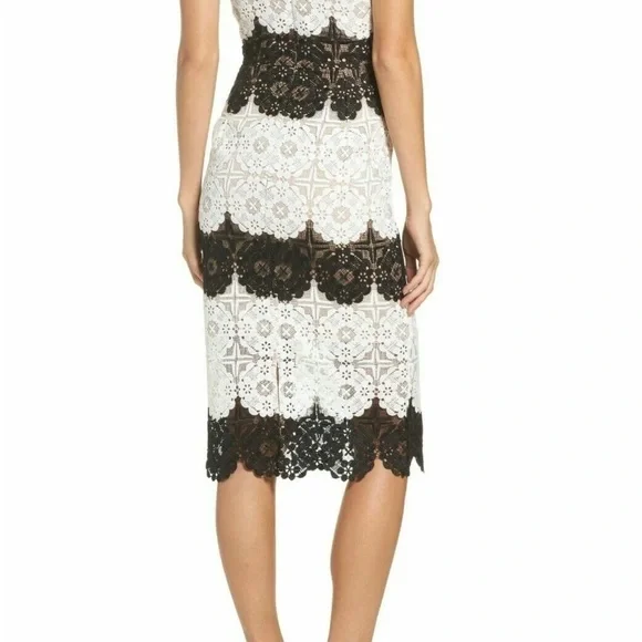 NWT Dress The Population Guipure Lace Midi Dress - Picture 5 of 6